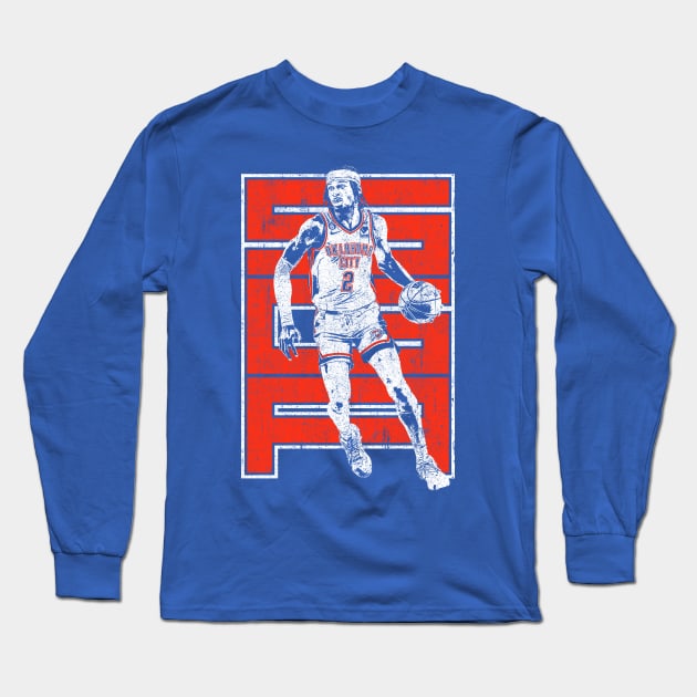 Shai Gilgeous Alexander Long Sleeve T-Shirt by huckblade